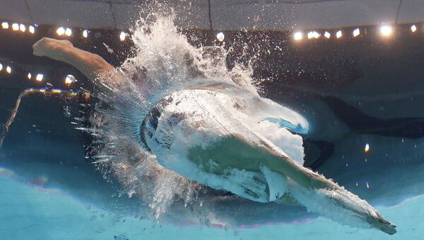На олимпийском заплыве 100 метров брассом - Sputnik Казахстан