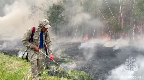 Тушение лесных пожаров в Якутии - Sputnik Казахстан