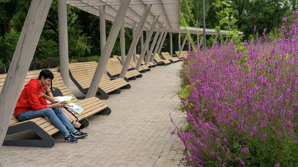 Сейчас Ботанический сад оснащен питьевыми фонтанами, туалетами, современными скамейками и информационными табличками - Sputnik Казахстан