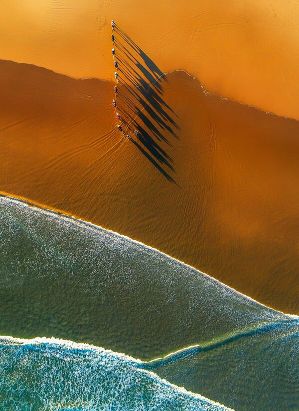 Снимок Camel Shadows at Sunset фотографа Jim Picôt, высоко оцененный в категории Nature в конкурсе Drone Awards 2021 - Sputnik Казахстан