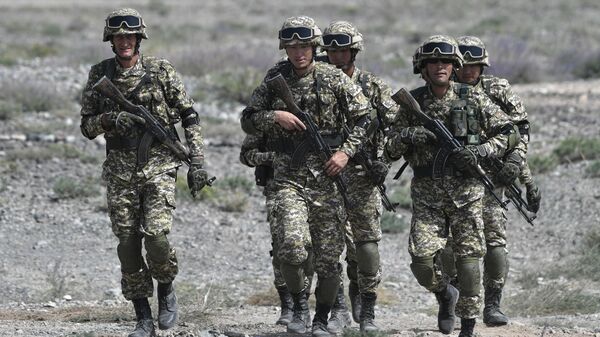 Военные учения ОДКБ Рубеж-2021 в Кыргызстане  - Sputnik Казахстан