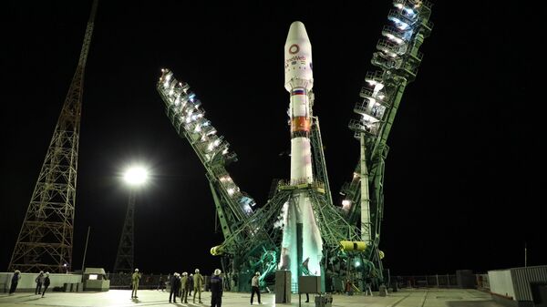 На космодроме Байконур готовятся к запуску ракеты-носителя Союз-2.1б - Sputnik Казахстан