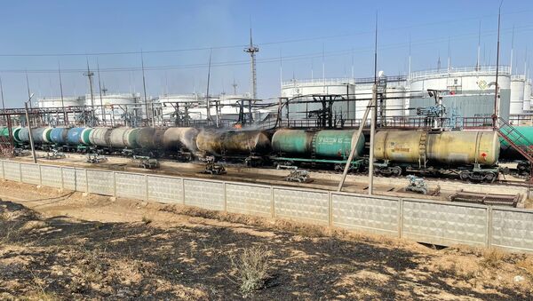 Цистерна с бензином загорелась в Туркестанской области - Sputnik Казахстан