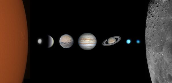 Снимок Family Photo of the Solar System 15-летнего китайского фотографа Zhipu Wang, ставший победителем в категории Young Competition конкурса Royal Observatory’s Astronomy Photographer of the Year 13 - Sputnik Казахстан