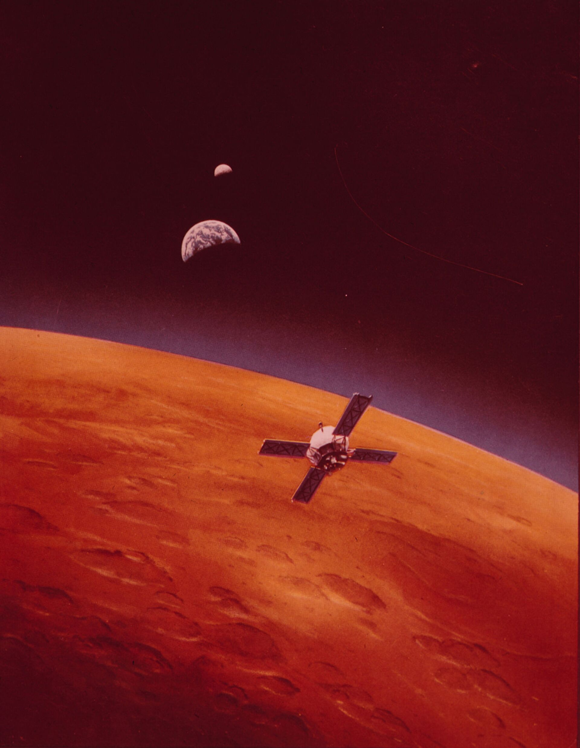 Рисунок космического корабля Mariner 9 на орбите Марса - Sputnik Казахстан, 1920, 27.11.2024