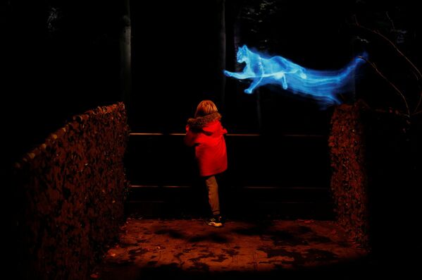 Ребенок в «Запретном лесу Гарри Поттера» в Арли-холле, Великобритания - Sputnik Қазақстан