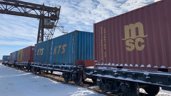 Контейнерлік пойыз - Sputnik Қазақстан