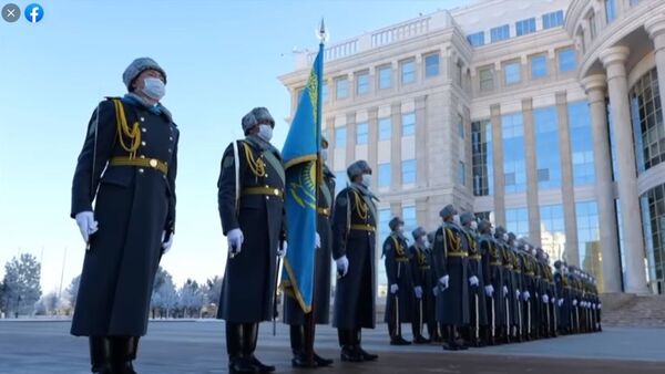 Торжественное поднятие флага на Акорде - Sputnik Казахстан