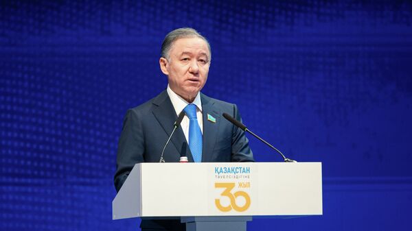 Председатель мажилиса парламента Республики Казахстан Нурлан Нигматулин выступил на конференции Лидерство. Стабильность. Прогресс в Нур-Султане - Sputnik Казахстан