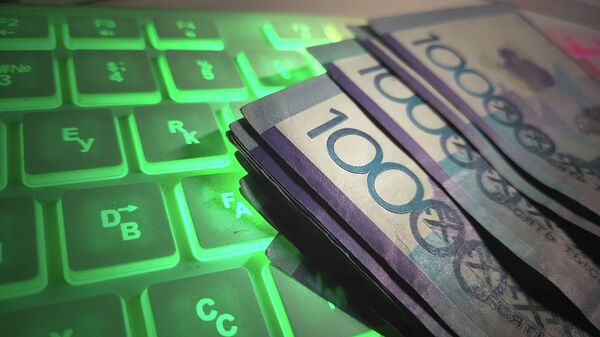 Деньги тенге клавиатура, иллюстративное фото - Sputnik Казахстан