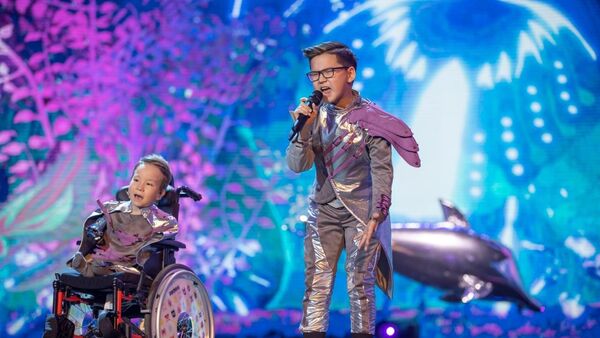 Участники Детского Евровидения Бекнур Жанибекулы и Алинур Хамзин - Sputnik Казахстан