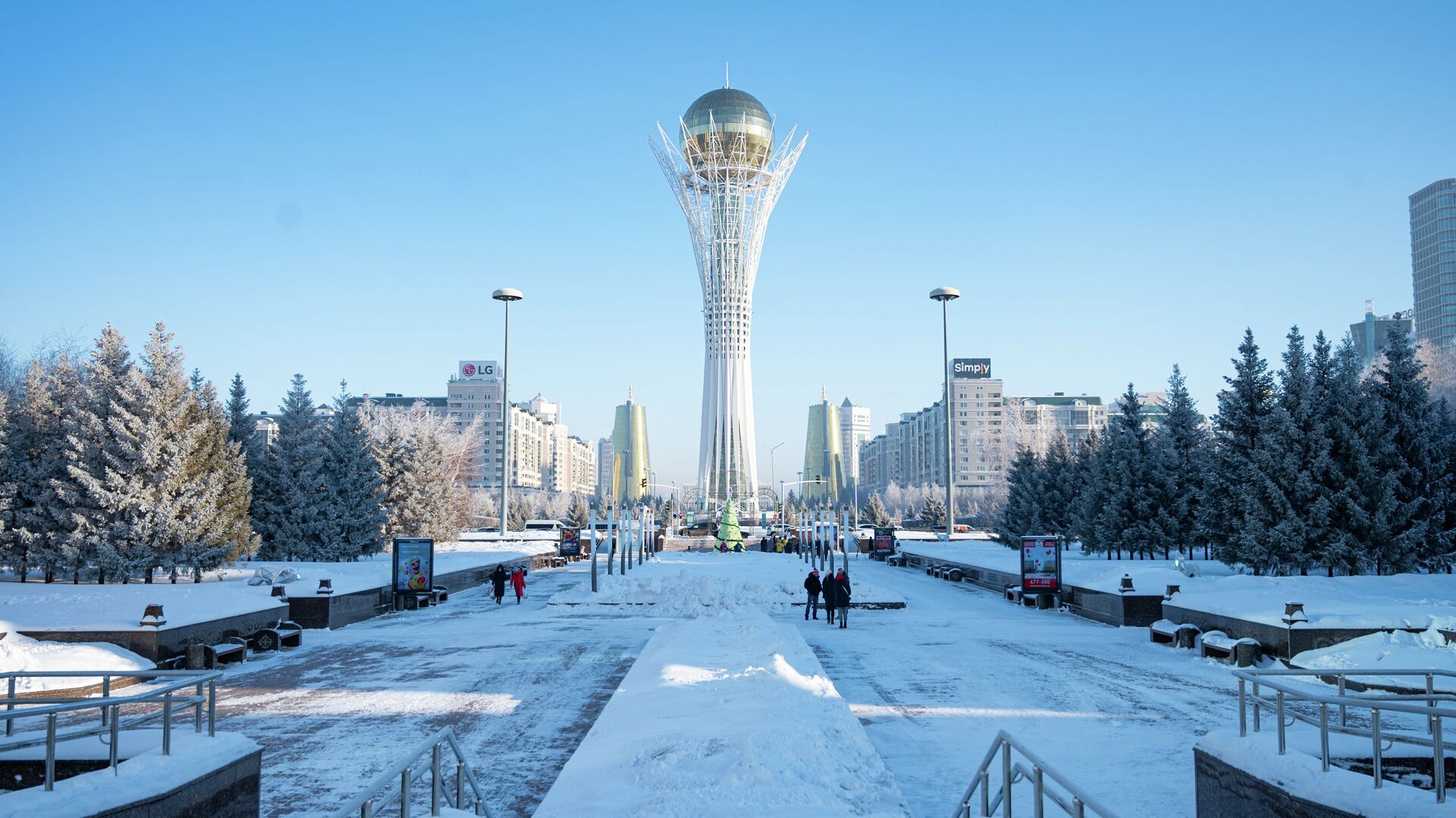 Зимний день в Нур-Султане  - Sputnik Казахстан, 1920, 21.01.2022