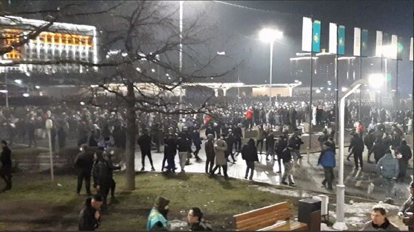 Протесты в Алматы. Скрин видео - Sputnik Казахстан