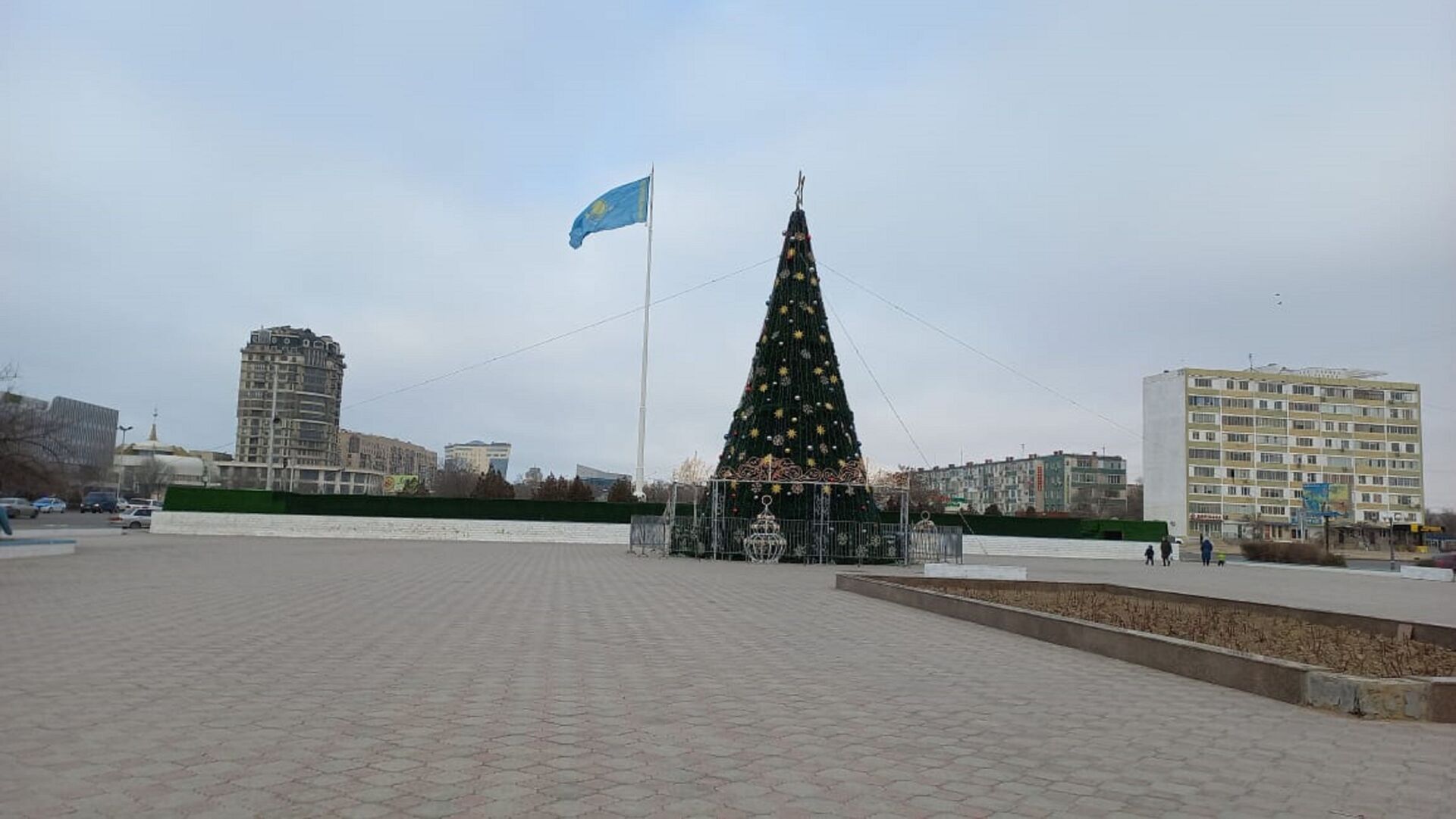 Площадь Ынтымак в Актау 9 января - Sputnik Қазақстан, 1920, 01.02.2022