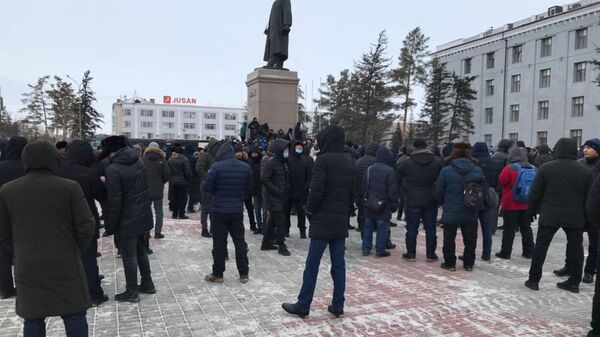 Митинг в Павлодаре 5 января  - Sputnik Казахстан