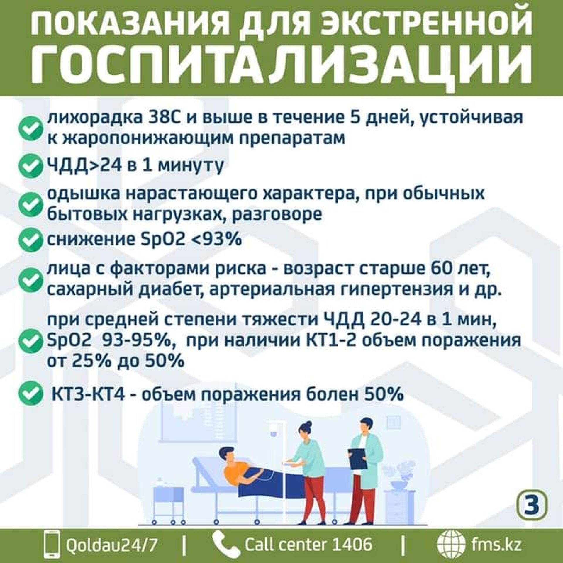 Показания для экстренной госпитализации - Sputnik Казахстан, 1920, 01.02.2022