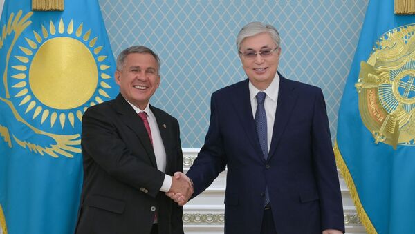 Глава государства принял президента Татарстана Рустама Минниханова - Sputnik Казахстан
