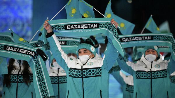 Сборная Казахстана на открытии Олимпиады в Пекине - Sputnik Қазақстан