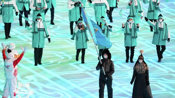 Сборная Казахстана на открытии Олимпиады в Пекине  - Sputnik Казахстан