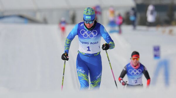 Валерия Тюленева на олимпийской лыжной трассе в Пекине - Sputnik Қазақстан