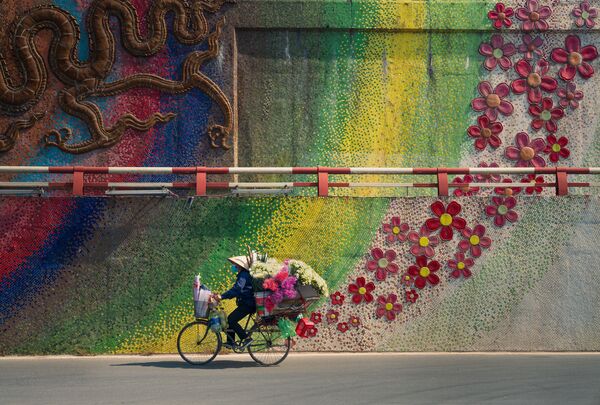 Снимок &quot;Велосипед с цветами&quot; вьетнамского фотографа Тхань Нгуен Фук, победившего в категории &quot;Путешествие&quot;.  - Sputnik Казахстан