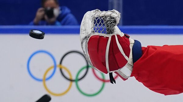 Канадский вратарь Эдвард Паскуале на XXIV зимних Олимпийских играх в Пекине - Sputnik Қазақстан