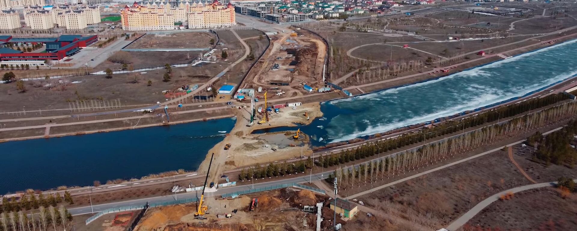 Строительство нового моста в Нур-Султане  - Sputnik Казахстан, 1920, 14.04.2022