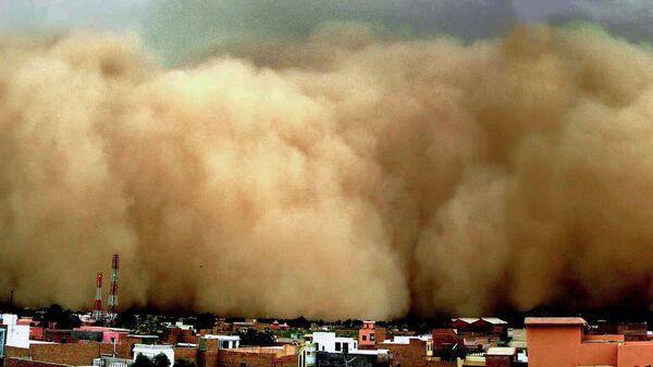 Песчаная буря накрыла пустынный город Биканер в штате Раджастхан на западе Индии, 2010 год - Sputnik Казахстан