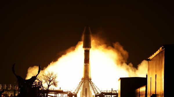 Запуск ракеты с грузовым кораблем Прогресс МС-20 с Байконура - видео - Sputnik Казахстан