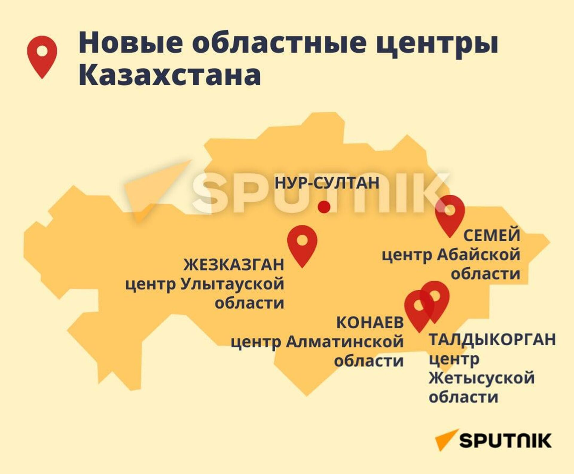Новые областные центры Казахстана - Sputnik Казахстан, 1920, 08.06.2022