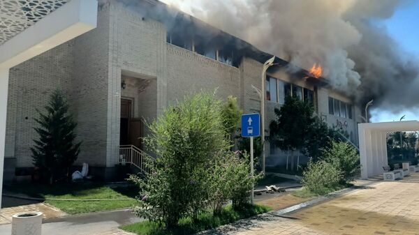 Пожар в кафе в Туркестане - Sputnik Казахстан