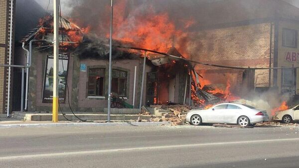 В Костанае горит магазин Оружейная палата, - Sputnik Казахстан