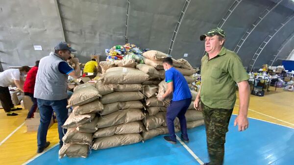 40 тонн гуманитарной помощи собрали жители СКО для пострадавших от пожаров в Костанайской области - Sputnik Казахстан