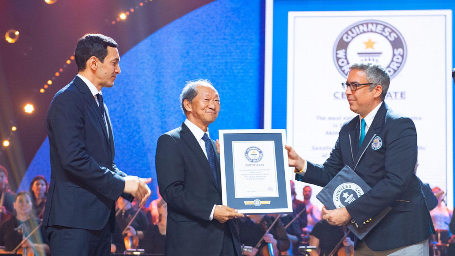В Нур-Султане установлен мировой рекорд Гиннесса в номинации Самый многонациональный оркестр - Sputnik Казахстан, 1920, 07.09.2022