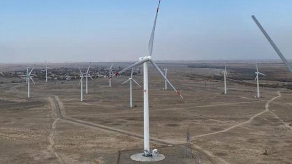 Новый парк ветряных электростанций компании Самрук-Энерго под Алматы  - Sputnik Казахстан