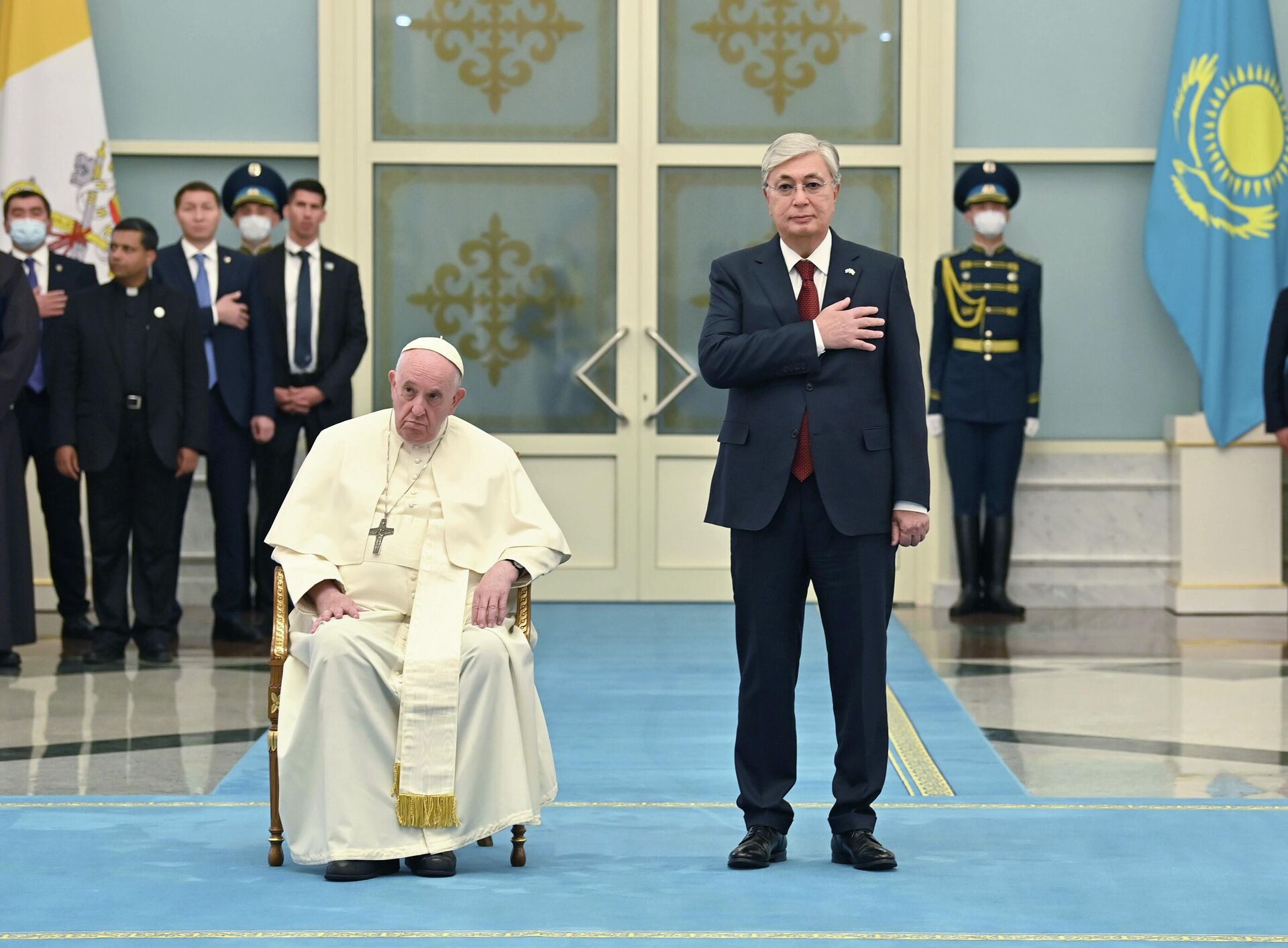 Президент Казахстана провел встречу с Папой Римским Франциском - Sputnik Казахстан, 1920, 13.09.2022