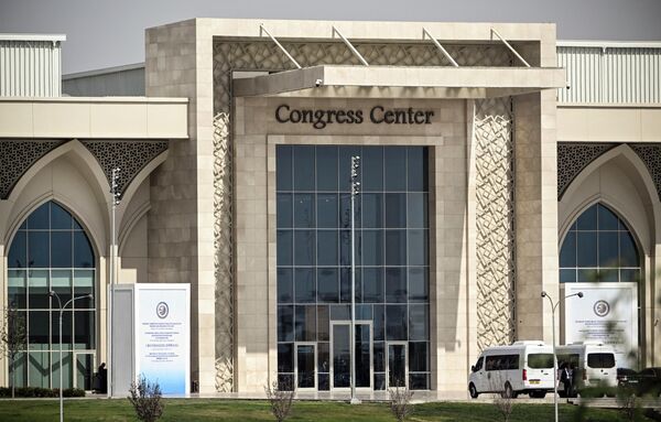 Официальные мероприятия саммита Шанхайской организации сотрудничества проходили в Конгресс-центре Самарканда.  - Sputnik Казахстан