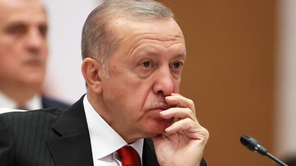 Президент Турции Реджеп Тайип Эрдоган на заседании Саммита Шанхайской организации сотрудничества - Sputnik Казахстан