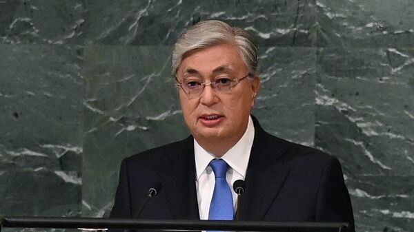 Токаев выступает на общих дебатах 77-й сессии Генеральной Ассамблеи ООН - Sputnik Казахстан