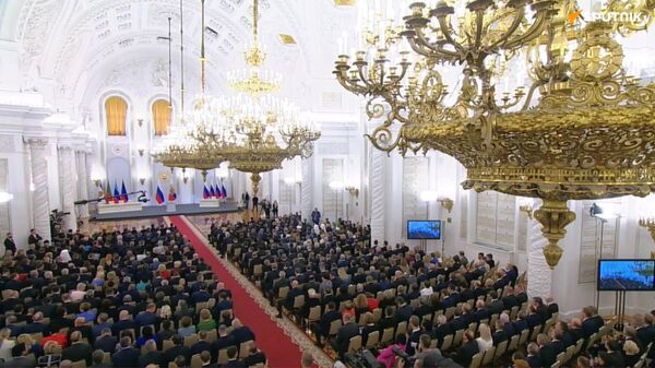В Кремле подписывают договора о вхождении новых территорий - прямой эфир - Sputnik Казахстан