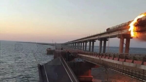 Авария на Крымском мосту - Sputnik Казахстан