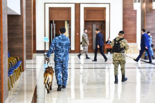 Безопасность мероприятия обеспечивают не только люди, но и пушистые правоохраниители.  - Sputnik Казахстан