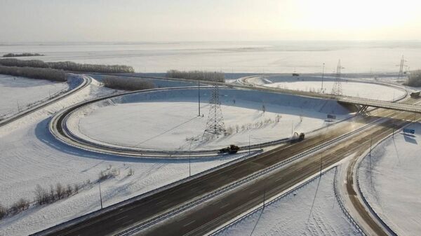 Очистка трассы от снега - Sputnik Казахстан