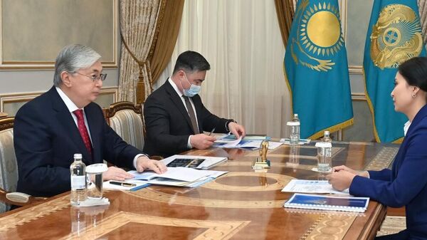 Глава государства принял председателя правления АО Казпочта Асел Жанасову  - Sputnik Казахстан