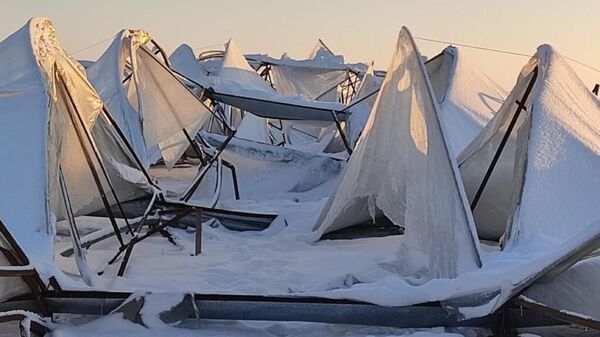 Теплицы обрушились под тяжестью снега в Туркестанской области - Sputnik Казахстан