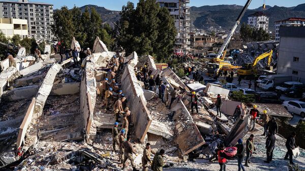 Аэрофотоснимок показывает разрушения в Хатае, на юге Турции  - Sputnik Казахстан