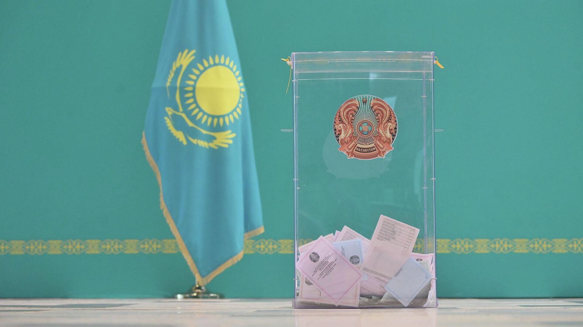 Избирательный участок № 58 в Астане - Sputnik Казахстан, 1920, 19.03.2023