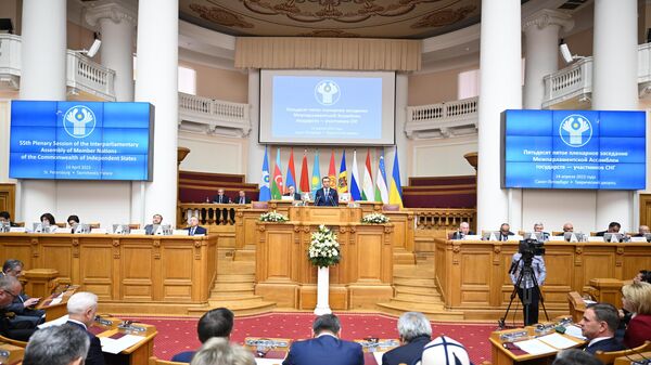Маулен Ашимбаев выступает на 55-м пленарном заседании Совета МПА СНГ  - Sputnik Казахстан