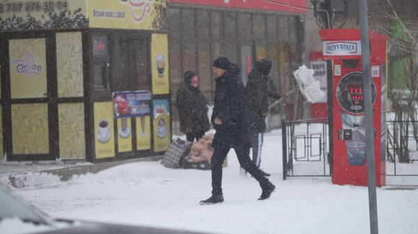 Снежная буря в Астане в апреле - Sputnik Казахстан