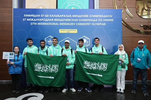 Команда Саудовской Аравии на Менделеевской олимпиаде по химии в Астане, 2023 год - Sputnik Казахстан